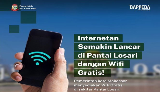 Nikmati WiFi Gratis di Pantai Losari: Bappeda Makassar Hadirkan Koneksi Cepat di Empat Titik