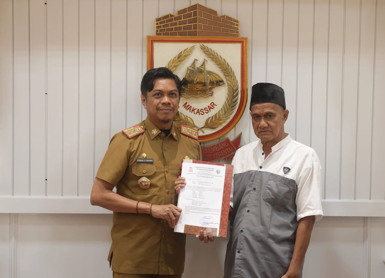 Warga Hibahkan Tanahnya, Firman Pagarra : Terima kasih, Semoga Bermanfaat Bagi Kota Makassar