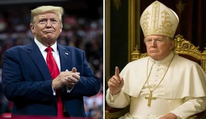 Gaya Paus Trump di Tengah Berkabungnya Vatikan Picu Amarah Umat Katolik