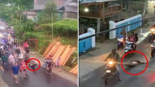 Tak Disisakan Ampun, Pria yang Diduga Perkosa Difabel Tewas Diarak Warga