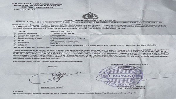 Bukti Luka Ada, Pelaku Menghilang, Polsek Tamalanrea Tak Berdaya