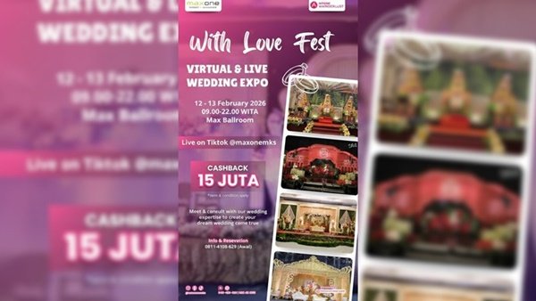 With Love Fest 2026, Ballroom MaxOne Makassar Disulap Jadi Negeri Cinta