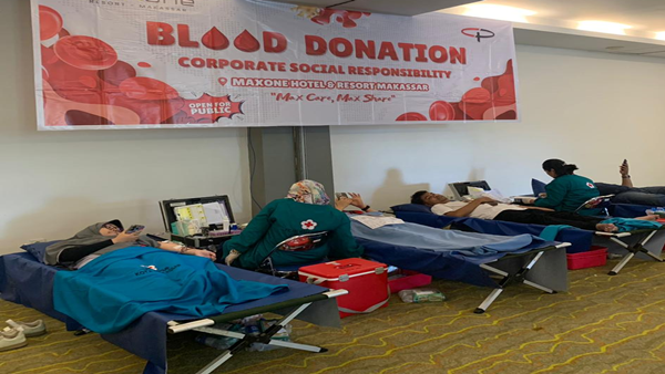 Banjir Pendonor di MaxOne Hotel Makassar, PMI Kantongi Puluhan Kantong Darah