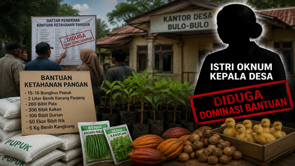 Istri Oknum Kades Diduga Kuasai Bantuan Ketahanan Pangan, Warga Bulo-Bulo Murka