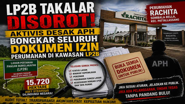 Aktivis Minta APH Audit Perumahan Rachita, Seluruh Dokumen LP2B Diminta Dibuka