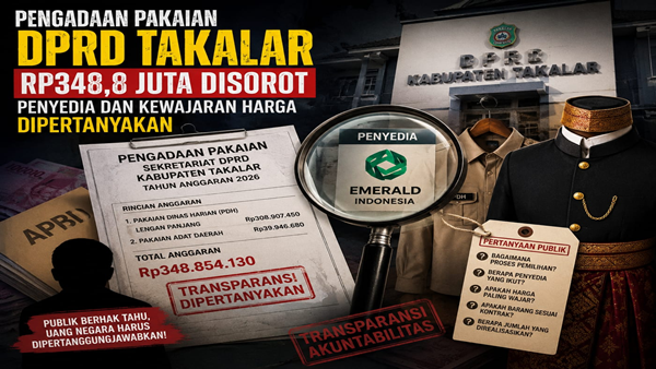 Penyedia Disorot, Pengadaan Pakaian DPRD Takalar Rp348,8 Juta Diminta Diperiksa
