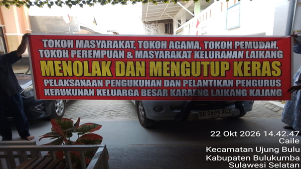 Tak Terima Kepengurusan KKB Karaeng Laikang, Warga Desak Pemkab Bulukumba Bertindak