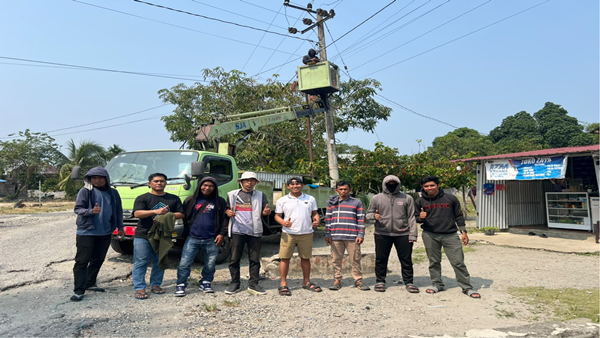 DPRD Heriansa Effendi, Dishub, Wakapolres dan Kapolsek Bersinergi Terangi Jalan Desa